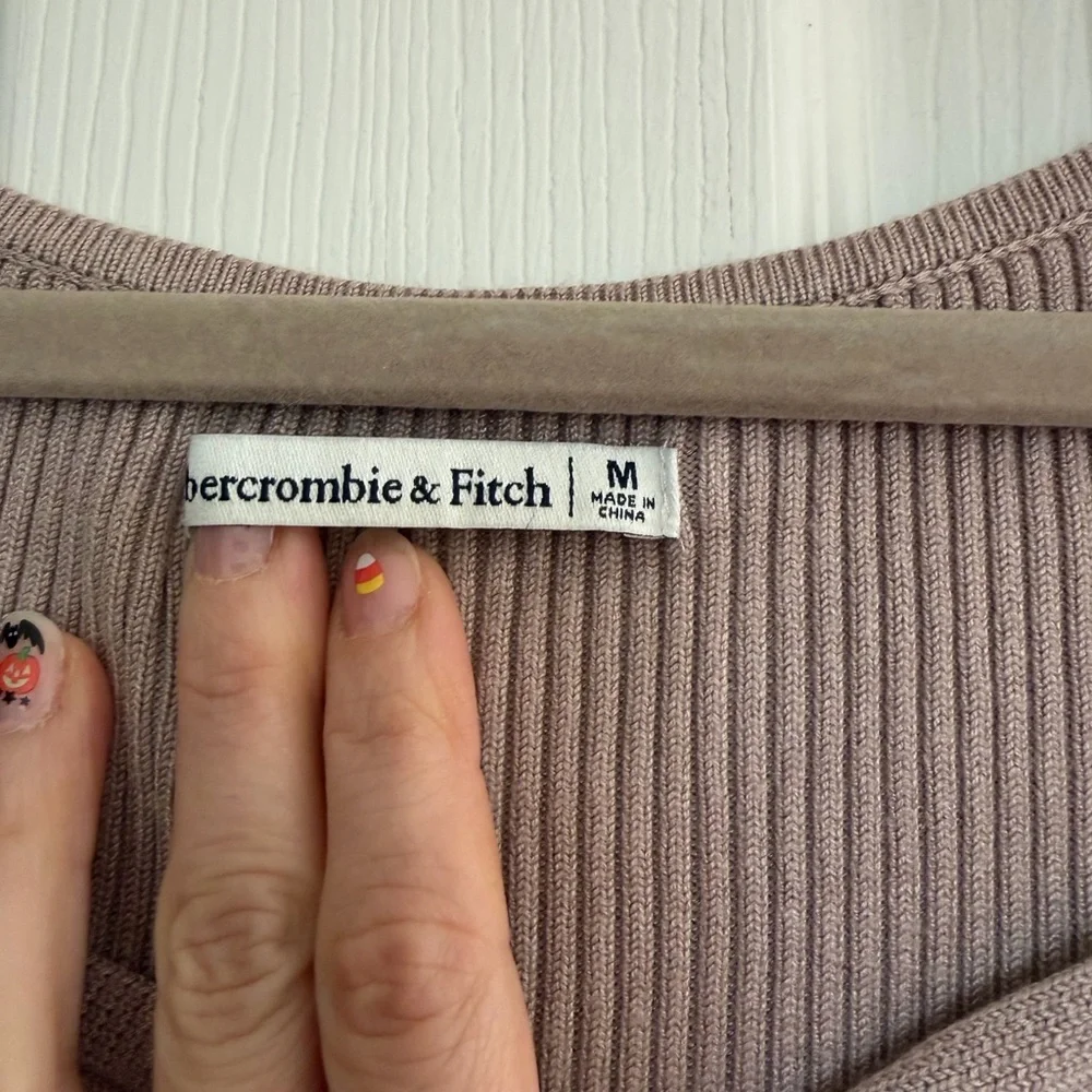 Abercombie cinched front cutout midi sweater dress - tan - Picture 6 of 7